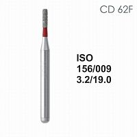 Бор алмазный MANI CD-62F по ISO 156, цилиндр,009 х 3.2 х 19.0 мм, зернистость F, 5 штук