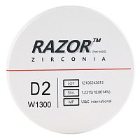 Диск циркониевый Razor 1300, размер 95х16мм, оттенок D2, однослойный
