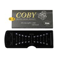 Брекеты COBY STR-018-5-5H из диоксида циркония,верхние,нижние,правые,левые на 1-5 зубы,.018"с крючком,ROTH