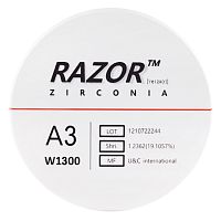 Диск циркониевый Razor 1300, размер 98х25мм, оттенок A3, однослойный