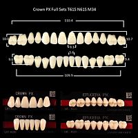 Зубы PX CROWN / EFUCERA, цвет B3, фасон T61S/N61S/34, полный гарнитур, 28шт.
