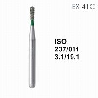 Бор алмазный MANI EX-41C по ISO 237, груша ,011 х 3.1 х 19.1 мм, зернистость C, 5 штук