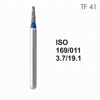 Бор алмазный MANI TF-41 по ISO 169, конус ,011 х 3.7 х 19.1 мм, зернистость S, 5 штук